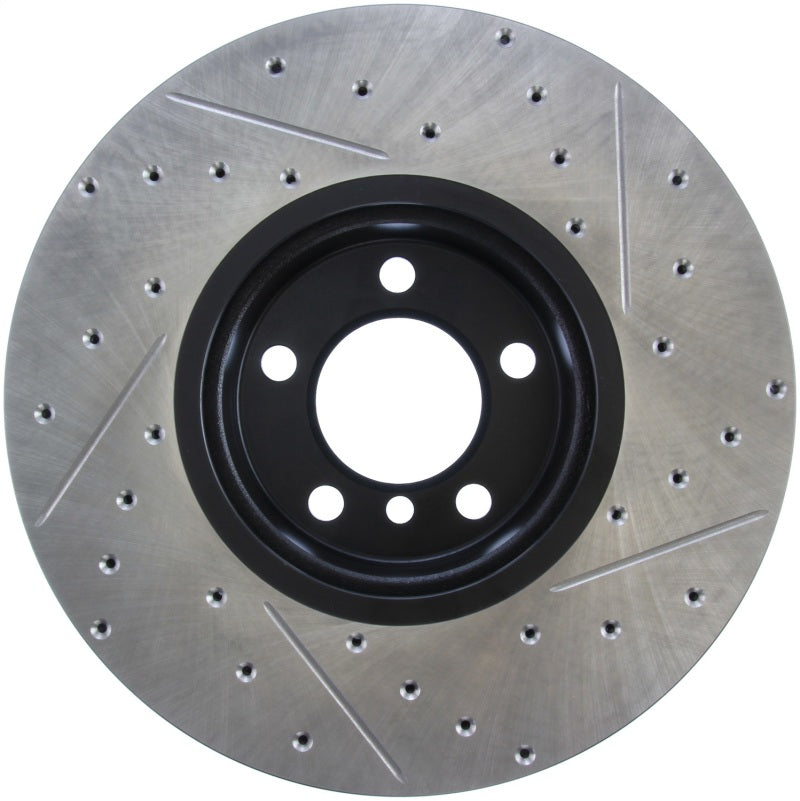 Stoptech 127.34140R - STO127.34140R - StopTech BMW 12-15 335i / 2014 428i / 2015 235i/228i Front Right Slotted & Drilled Sport Brake Rotor - Shipped in Europe - Tuningsupply.com