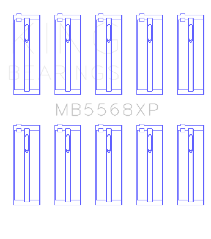 King Engine Bearings GMB5568XPSTDX - KINGMB5568XPSTDX - King Engine Bearings Acura D16A1/97-01 Honda H22A4/98+ F23A Performance Main Bearing Set - Size STDX - Shipped in Europe - Tuningsupply.com
