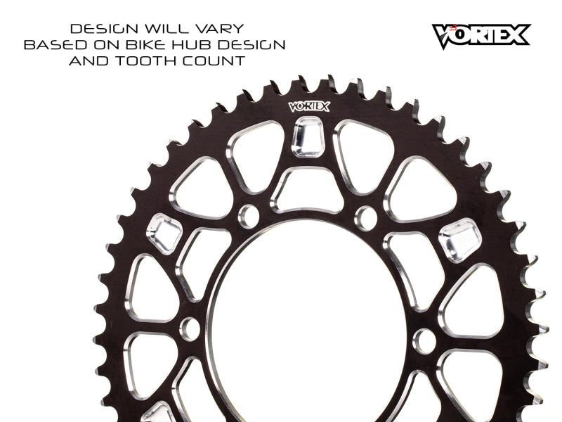 Vortex Racing 527ZKV4-44 - VTX527ZKV4-44 - Vortex Racing V4 44 Tooth 530 Rear Sprocket - Black - Shipped in Europe - Tuningsupply.com