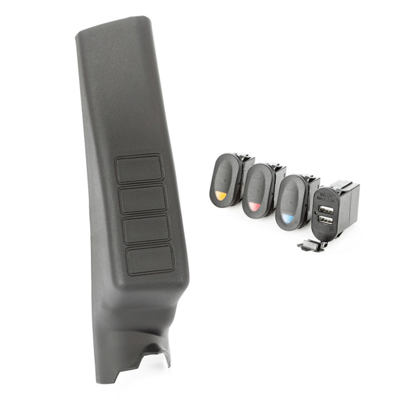 Rugged Ridge 17235.98 - RUG17235.98 - Rugged Ridge A-Pillar Pod Kit 3 Switch USB 11-18 JK/JKU - Shipped in Europe - Tuningsupply.com