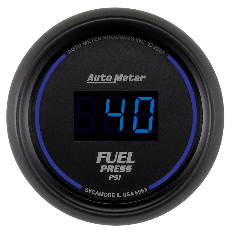 AutoMeter 6963 - ATM6963 - Autometer 52.4mm 1-100 PSI Black Digital Fuel Pressure Gauge - Shipped in Europe - Tuningsupply.com