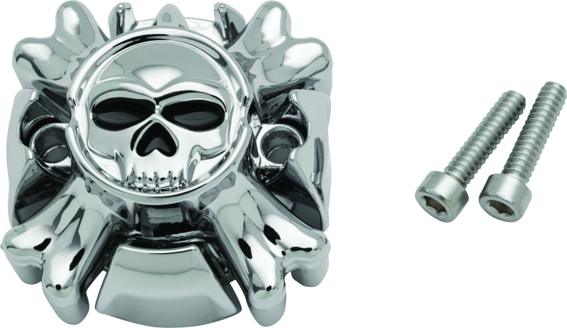 Kuryakyn 6281 - KUR6281 - Kuryakyn Replacement Zombie Grip Emblems Without Throttle Boss Chrome - Shipped in Europe - Tuningsupply.com