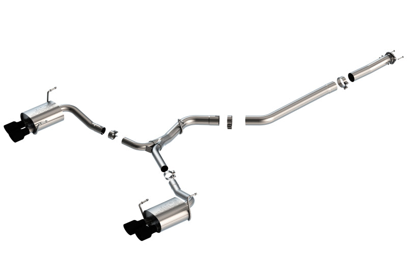Borla 140595CB - BOR140595CB - Borla 15-19 Subaru WRX/STI 2.5L Turbo 3in S-Type Catback Exhaust - 2.5in Black Chrome Tips - Shipped in Europe - Tuningsupply.com