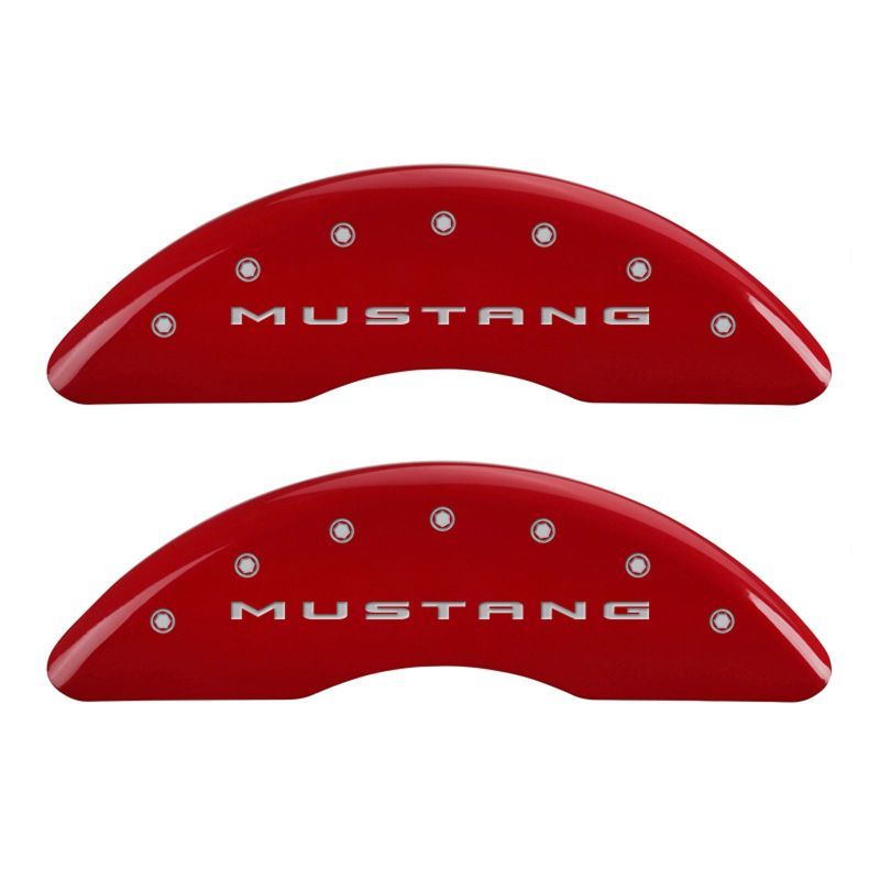 MGP 10200SM52RD - MGP10200SM52RD - MGP 4 Caliper Covers Engraved Front 2015/Mustang Engraved Rear 2015/50 Red finish silver ch - Shipped in Europe - Tuningsupply.com