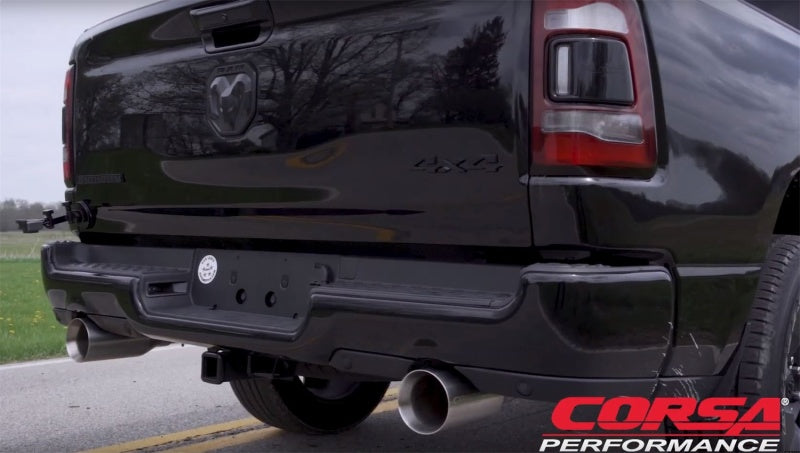 CORSA Performance 21035 - COR21035 - Corsa 19-24 Ram 1500 5.7L Crew Cab w/ 57in or 76in Bed Cat-Back Dual Rr Exit 5in Satin Polished Tips - Shipped in Europe - Tuningsupply.com