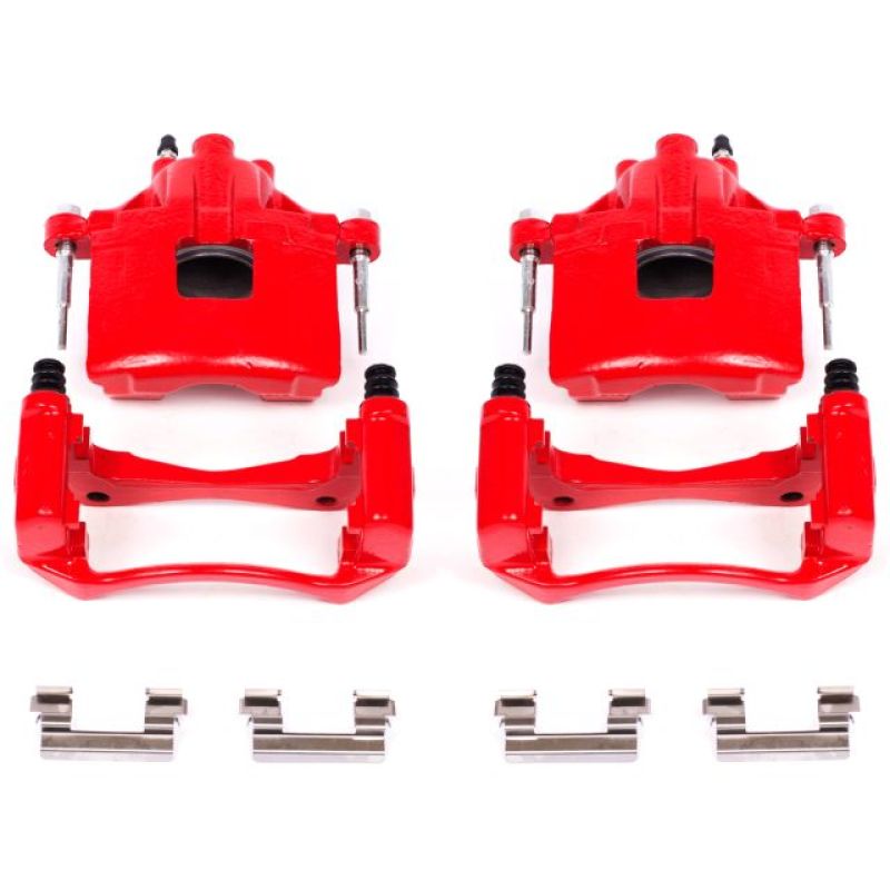 PowerStop S4638A - PSBS4638A - Power Stop 00-05 Buick LeSabre Front Red Calipers w/Brackets - Pair - Shipped in Europe - Tuningsupply.com