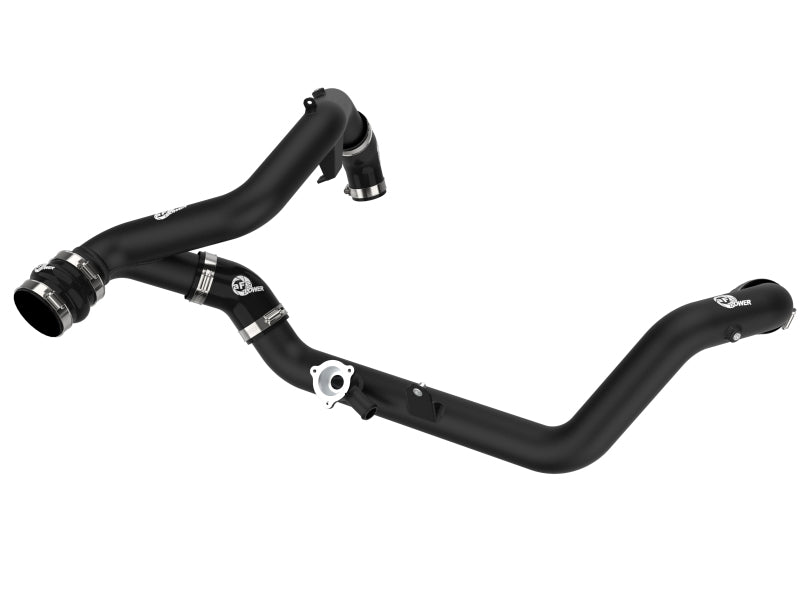 aFe 46-20658-B - AFE46-20658-B - aFe Bladerunner 2-1/4 IN Aluminum Hot Charge Pipe Black 20-23 Ford Explorer/Explorer ST - Black - Shipped in Europe - Tuningsupply.com