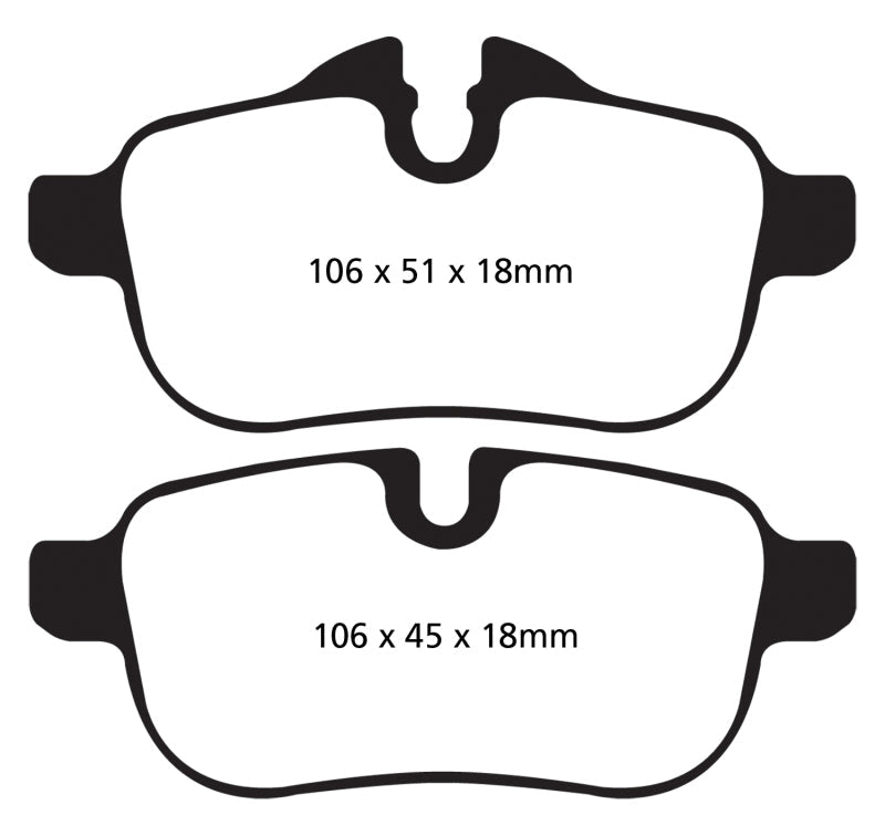 EBC DP42046R - EBCDP42046R - EBC 09+ BMW Z4 3.0 (E89) Yellowstuff Rear Brake Pads - Shipped in Europe - Tuningsupply.com