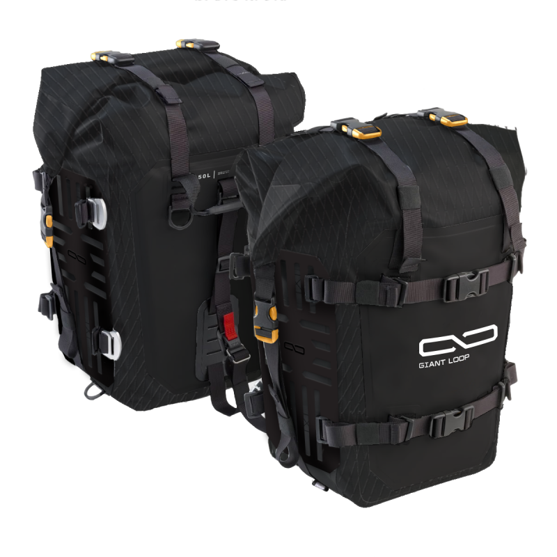 Giant Loop - GIAMTPN25-B - Giant Loop MotoTrekk Panniers 50L - Black - Shipped in Europe - Tuningsupply.com