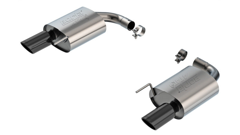 Borla 11984BC - BOR11984BC - Borla 2024 Ford Mustang GT 5.0L V8 w/o Active Exhaust ATAK Axle-Back Exhaust System - Black Chrome - Shipped in Europe - Tuningsupply.com