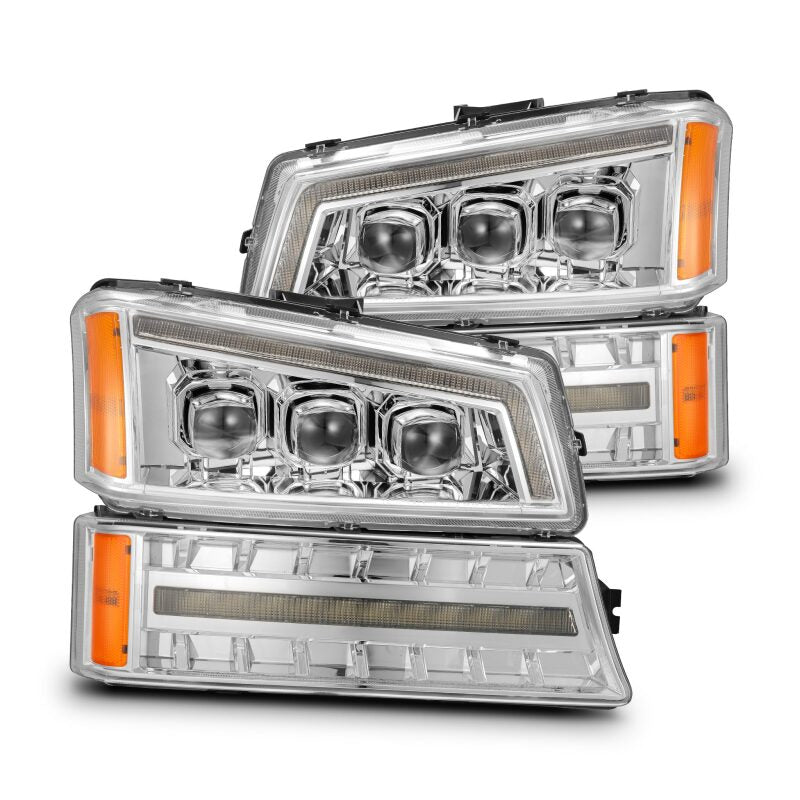 AlphaRex 880255 - ARX880255 - AlphaRex 03-06 Chevy Silverado 1500/2500HD/3500HD/Avalanche Chrome NOVA LED Proj Headlights - Shipped in Europe - Tuningsupply.com