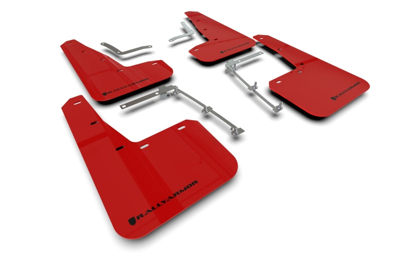 Rally Armor MF74-UR-RD/BLK - RALMF74-UR-RD/BLK - Rally Armor 20-25 Toyota GR Yaris Red Mud Flap w/Black Logo - Shipped in Europe - Tuningsupply.com