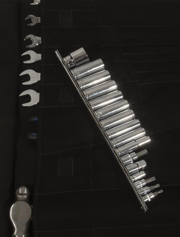 PRP Seats E112 - PRPE112 - PRP 35pc Can-Am Roll Up Tool bag Tool kit - Black - Shipped in Europe - Tuningsupply.com