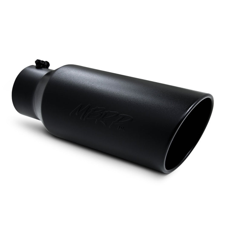 MBRP PT5127BLK - MBRPT5127BLK - MBRP Universal Tip 7in O.D. Rolled End 5in inlet 18in length Black - Shipped in Europe - Tuningsupply.com