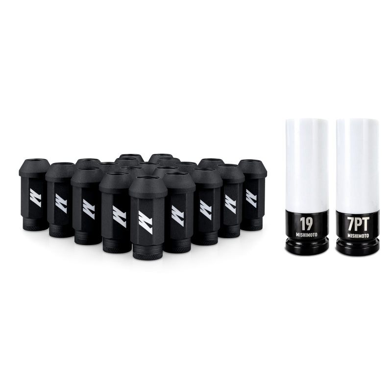 Mishimoto - MISMMLG-M14-20LBK - Mishimoto Steel Locking Lug Nuts M14x1.5 20pc Set Black - Shipped in Europe - Tuningsupply.com