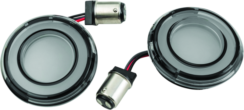 Kuryakyn 2905 - KUR2905 - Kuryakyn Tracer L.E.D. Turn Signal Inserts Red/Red Smoke Lens Rear - Shipped in Europe - Tuningsupply.com