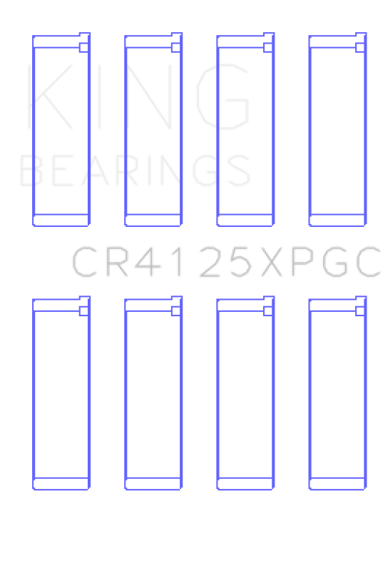 King Engine Bearings GCR4125XPGCSTDX - KINGCR4125XPGCSTDX - King Engine Bearings Subaru EJ20/EJ22/EJ25 pMaxKote Performance Rod Bearing Set - Size STDX - Shipped in Europe - Tuningsupply.com