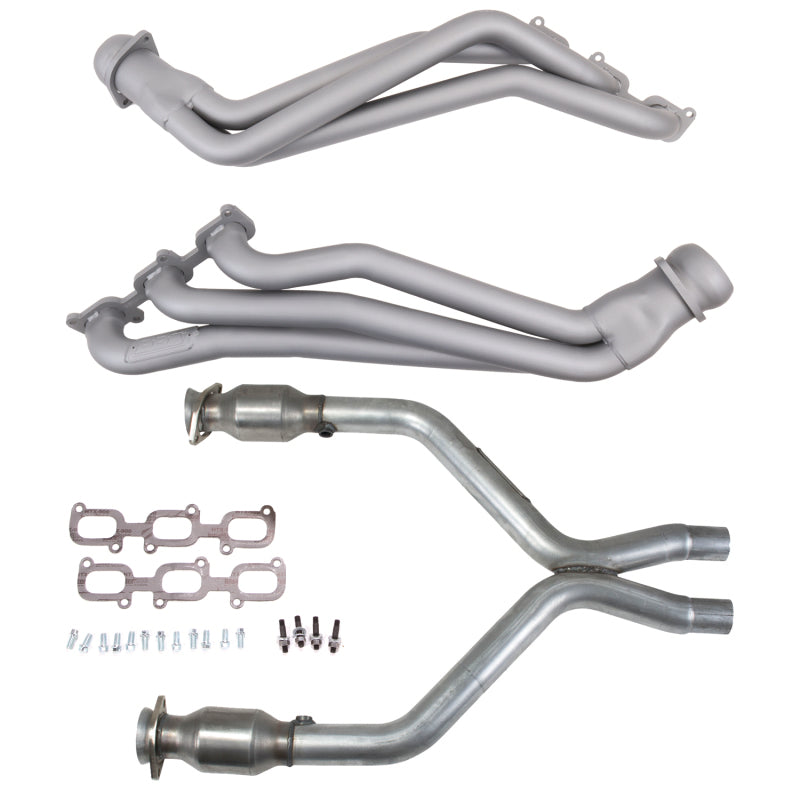 BBK 16421 - BBK16421 - BBK 11-14 Ford Mustang V6 1-3/4 Long Tube Headers w/High Flow Catted X-Pipe (Ti Ceramic) - Shipped in Europe - Tuningsupply.com