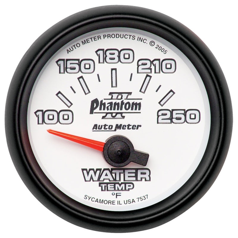 AutoMeter 7537 - ATM7537 - Autometer Phantom II 52.4mm SSE 100-250 Deg F Water Temperature Gauge - Shipped in Europe - Tuningsupply.com