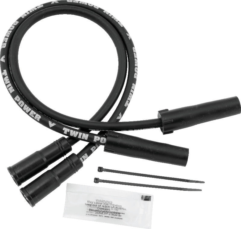 TwinPower 110114 - TWP110114 - Twin Power 99-08 FLH FLT With EFI 04-06 XL Black Ignition Wire Set - Shipped in Europe - Tuningsupply.com