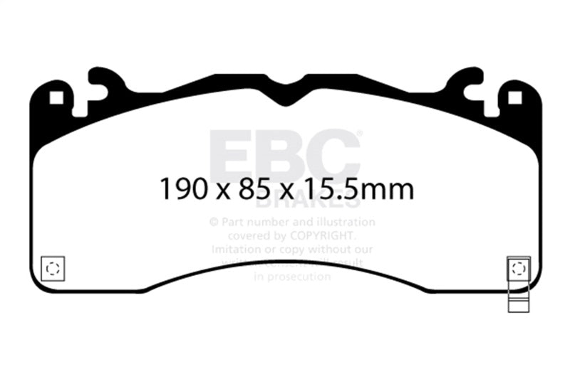 EBC DP33040C - EBCDP33040C - EBC 15-23 Ford Mustang 5.0L (Gen 6) Redstuff Front Brake Pads - Shipped in Europe - Tuningsupply.com