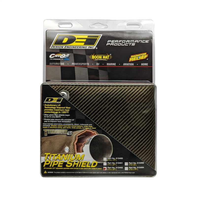 DEI 10452 - DEI10452 - DEI Pipe Shield w/Stainless Steel Clamps - 6in x 36in - Titanium - Shipped in Europe - Tuningsupply.com