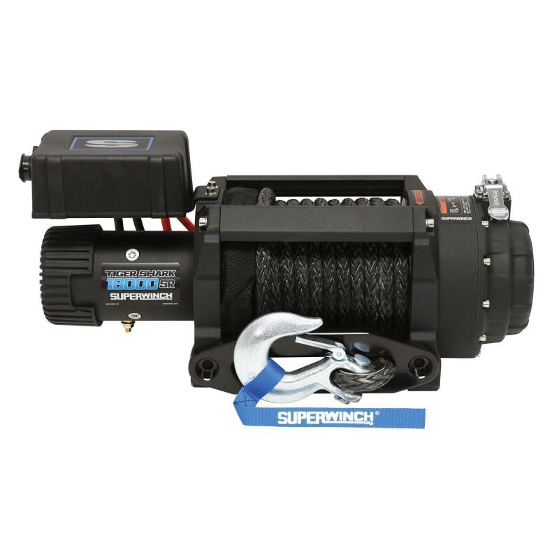 Superwinch - SUW1518001 - Superwinch 18000 LBS 12V DC 33/64in x 79 ft Synthetic Rope Tiger Shark 18000SR Winch - Shipped in Europe - Tuningsupply.com