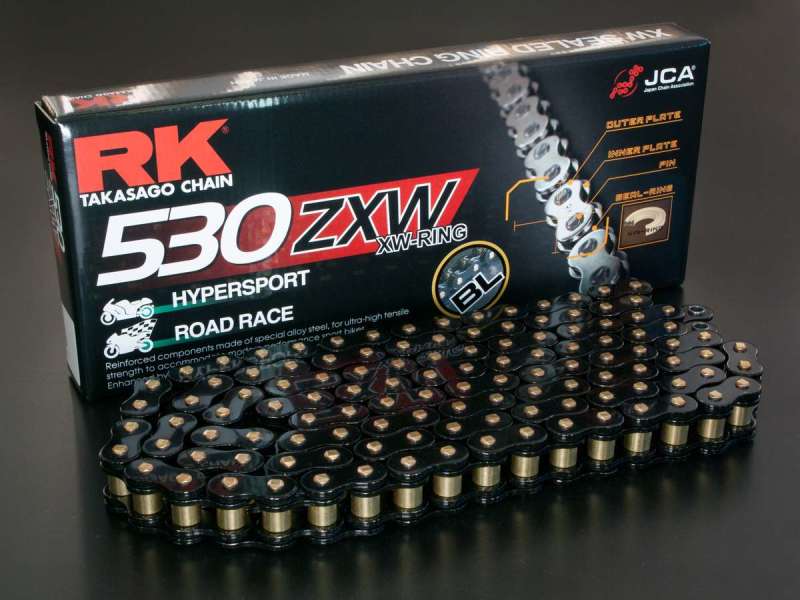 RK Chain BL530ZXW-120 - RKCBL530ZXW-120 - RK Chain BL530ZXW-120L XW-Ring - Black Scale - Shipped in Europe - Tuningsupply.com