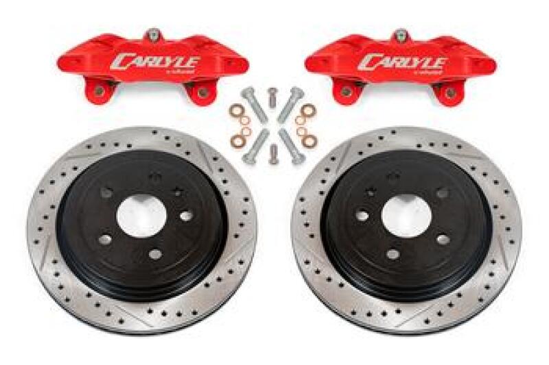 BMR Suspension DBK573 - BMRDBK573 - BMR 14-19 Chevrolet Corvette Brake Kit For 15in Conversion Drilled And Slotted Rotors/Red Calipers - Shipped in Europe - Tuningsupply.com