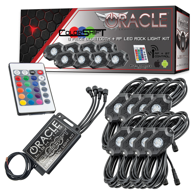 ORACLE Lighting 5819-333 - ORL5819-333 - Oracle Bluetooth + RF Underbody Rock Light Kit - 8 PCS - ColorSHIFT - Shipped in Europe - Tuningsupply.com