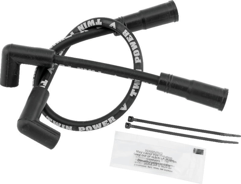 TwinPower 110112 - TWP110112 - Twin Power 00-17 Softail 99-17 Dyna Black Ignition Wire Set - Shipped in Europe - Tuningsupply.com