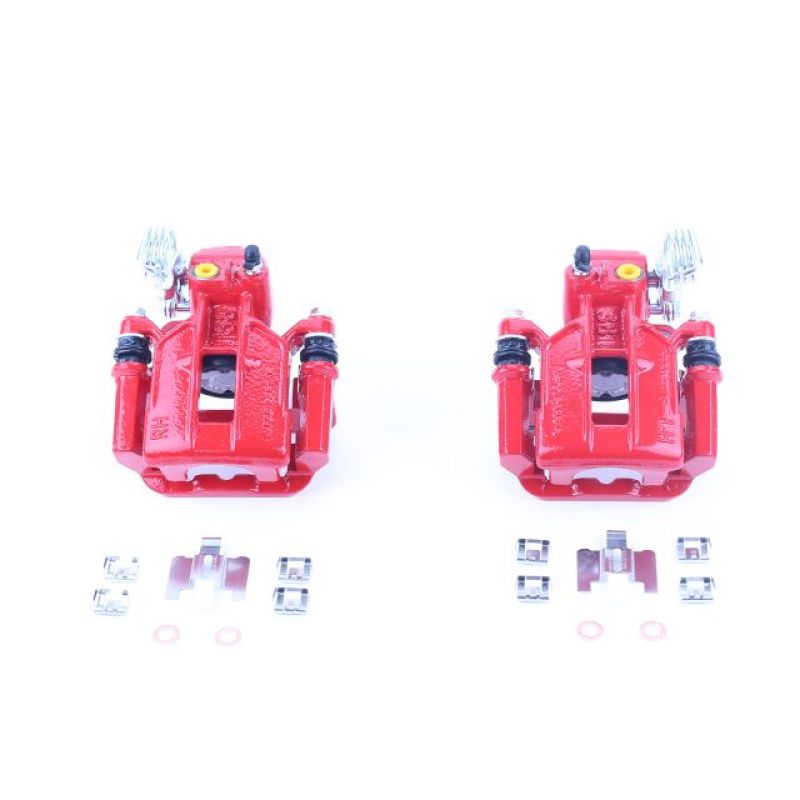 PowerStop S4824A - PSBS4824A - Power Stop 94-01 Ford Mustang Rear Red Calipers w/Brackets - Pair - Shipped in Europe - Tuningsupply.com