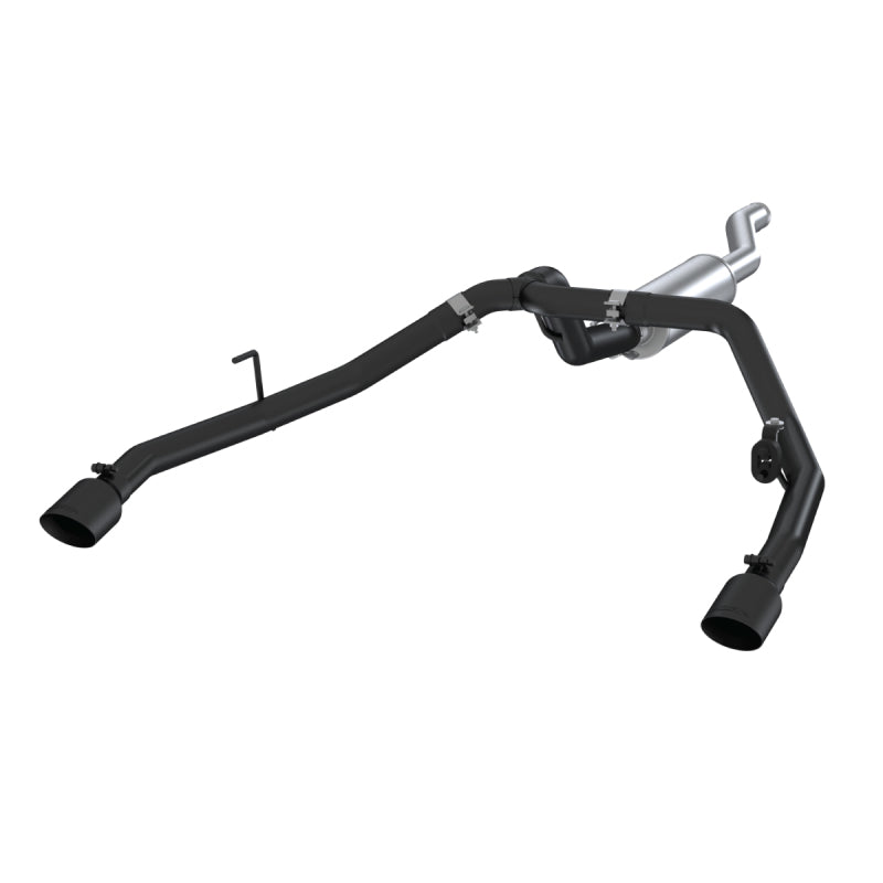 MBRP PS5538BLK - MBRPS5538BLK - MBRP 2020 Jeep Gladiator 3.6L 2.5in Dual Rear Exit Cat Back Exhaust Black Coated - Shipped in Europe - Tuningsupply.com
