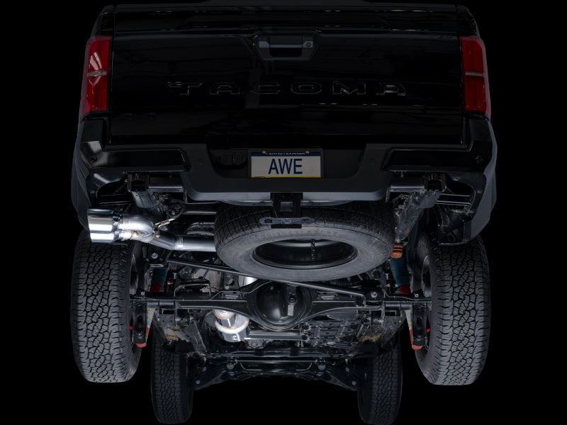 AWE Tuning 3015-32254 - AWE3015-32254 - AWE Exhaust for 4th Gen Toyota Tacoma Dual Chrome Silver Tips - Shipped in Europe - Tuningsupply.com