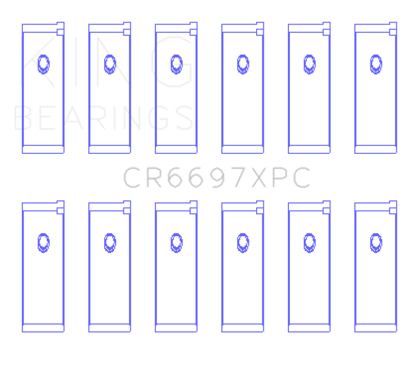 King Engine Bearings GCR6697XPCSTDX - KINGCR6697XPCSTDX - King Engine Bearings Nissan RB25/RB26 24V Coated Performance Rod Bearing Set - Size STDX - Shipped in Europe - Tuningsupply.com