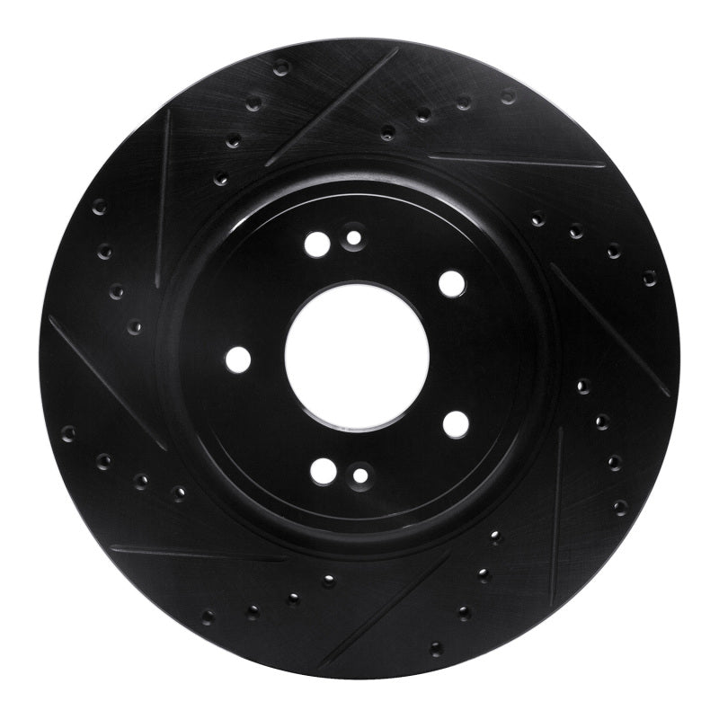 R1 Concepts 633-21040L - RNC633-21040L - R1 18-23 Genesis G70 Front Left Drilled & Slotted Black Brake Rotor - Shipped in Europe - Tuningsupply.com
