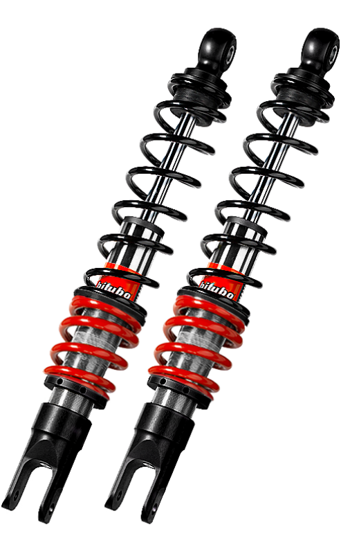 Bitubo Suspension SC209YGB01 - BITSC209YGB01 - Bitubo YGB0 Twinshocks Rear Adjustable: Spring Preload, Red And Black Springs - Shipped in Europe - Tuningsupply.com