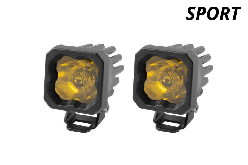 Diode Dynamics DD6443P - DIODD6443P - Diode Dynamics Stage Series C1 LED Pod Sport - Yellow Wide Standard ABL (Pair) - Shipped in Europe - Tuningsupply.com