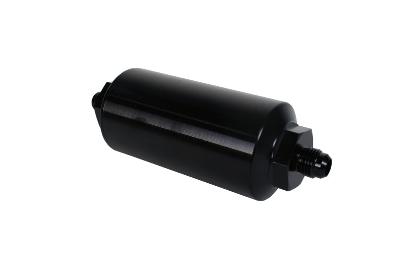 Aeromotive 12348 - AER12348 - Aeromotive In-Line Filter - (AN-6 Male) 40 Micron Stainless Mesh Element Bright Dip Black Finish - Shipped in Europe - Tuningsupply.com