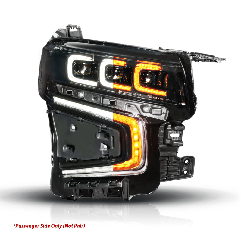 ANZO 111636X-R - ANZ111636X-R - ANZO 21-23 Chevy Tahoe/Suburban LED Light Bar Style Headlights Black w/ Sequential DRL (Right Side) - Shipped in Europe - Tuningsupply.com