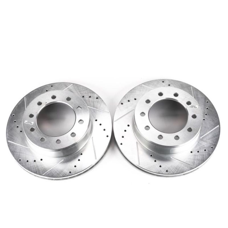 PowerStop AR85113XPR - PSBAR85113XPR - Power Stop 05-16 Ford F-550 Super Duty Front Drilled & Slotted Rotor - Pair - Shipped in Europe - Tuningsupply.com