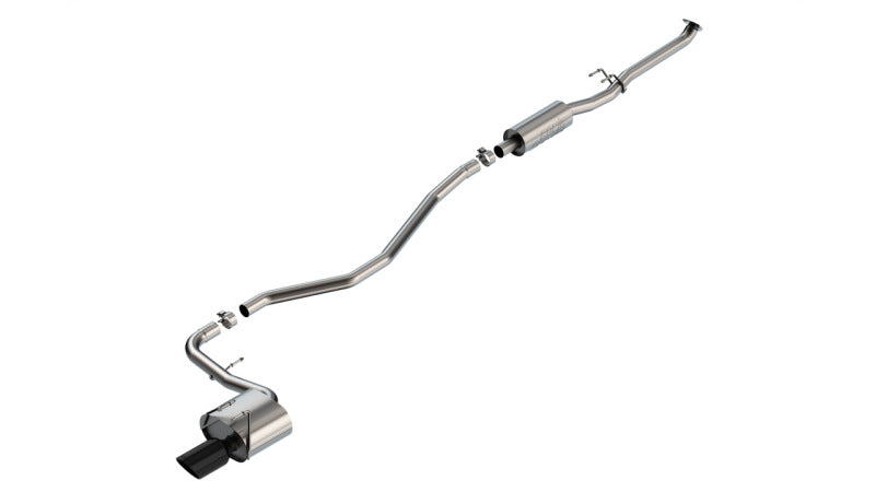 Borla 140941BC - BOR140941BC - Borla 22-24 Honda Civic Sport 2.25in S-Type Cat Back 4in Tip - Black Chrome - Shipped in Europe - Tuningsupply.com