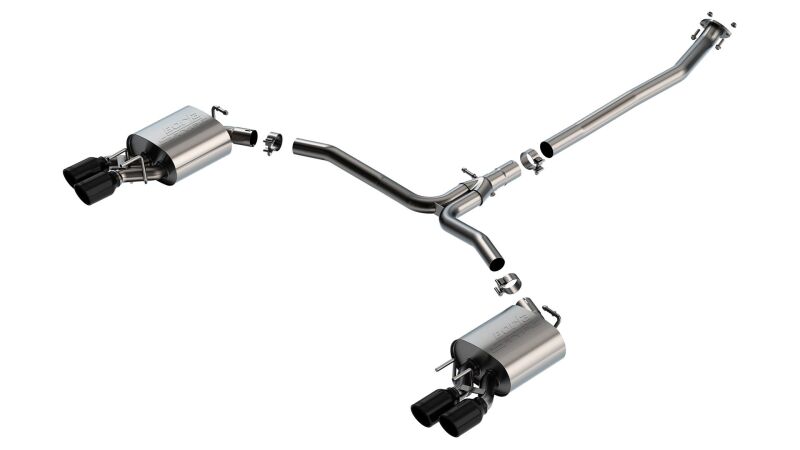 Borla 140853BC - BOR140853BC - Borla 18-22 Toyota Camry XSE 2.5L i4 AT/MT FWD / 4DR S-TYPE Cat Back Exhaust (Black Chrome) - Shipped in Europe - Tuningsupply.com