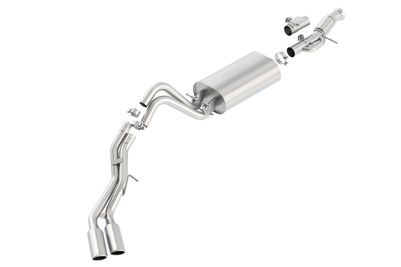 Borla 140559 - BOR140559 - Borla Touring Cat Back 15-16 GMC Denali 6.2L V8 2.75in, 2.25in Dual Same Side Exit 4in Tips Exhaust - Shipped in Europe - Tuningsupply.com