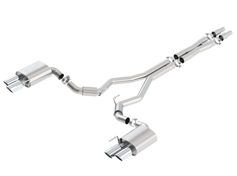 Borla 140745 - BOR140745 - Borla 2018 Ford Mustang GT 5.0L AT/MT (w/o Valves) S-Type 3in Cat-Back Exhaust w/Polished Tips - Shipped in Europe - Tuningsupply.com