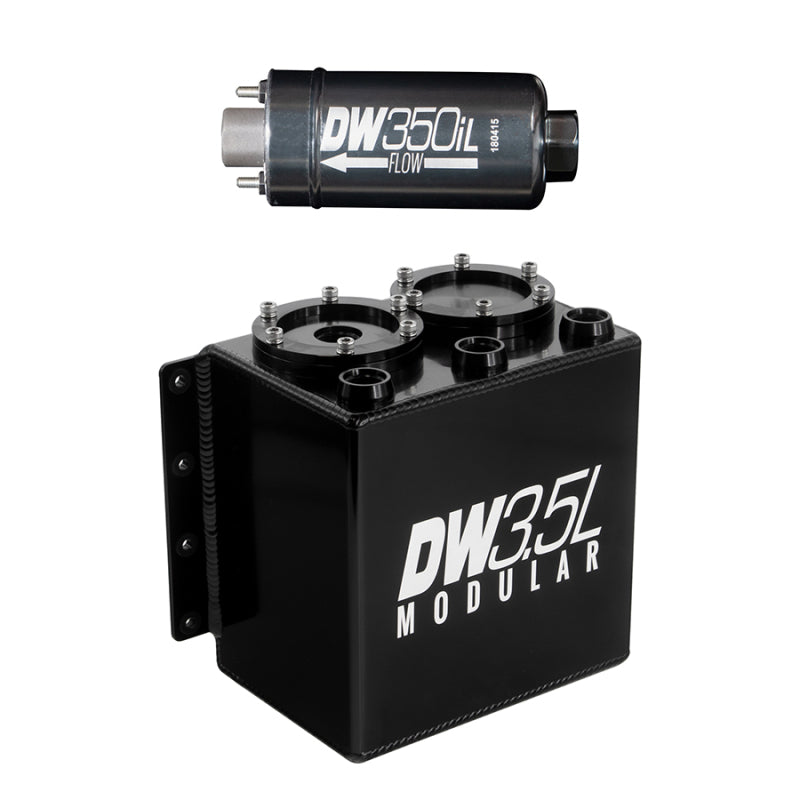 DeatschWerks 6-351-35ST - DWK6-351-35ST - DeatschWerks 3.5L Modular Surge Tank (Incl. 1 DW350iL In-Line Fuel Pump) - Shipped in Europe - Tuningsupply.com