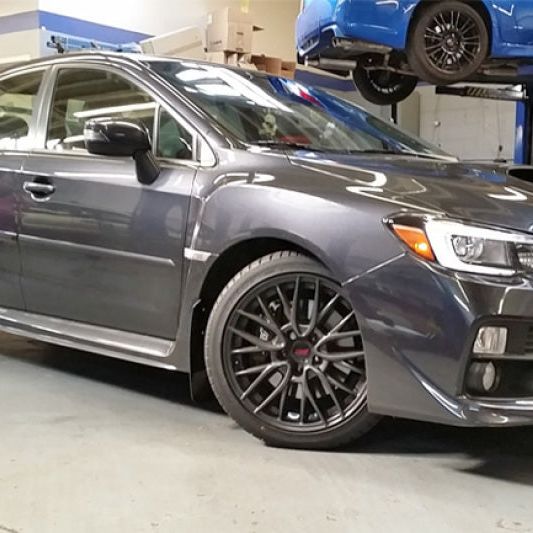 Rally Armor MF32-UR-BLK/RD - RALMF32-UR-BLK/RD - Rally Armor 15-21 Subaru WRX/STI Black UR Mud Flap w/Red Logo - Shipped in Europe - Tuningsupply.com