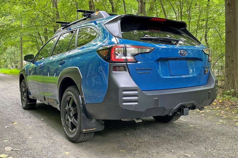 Rally Armor MF76-UR-BLK/WH - RALMF76-UR-BLK/WH - Rally Armor 22-25 Subaru Outback Wilderness Black Mud Flap White Logo - Shipped in Europe - Tuningsupply.com