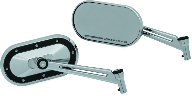 Kuryakyn 1765 - KUR1765 - Kuryakyn Heavy Industry Mirrors Chrome/Black - Shipped in Europe - Tuningsupply.com