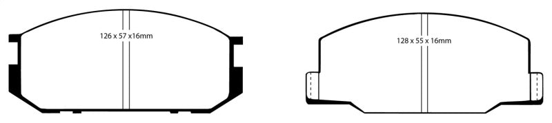 EBC DP4456R - EBCDP4456R - EBC 85-90 Lotus Esprit 2.2 Yellowstuff Front Brake Pads - Shipped in Europe - Tuningsupply.com